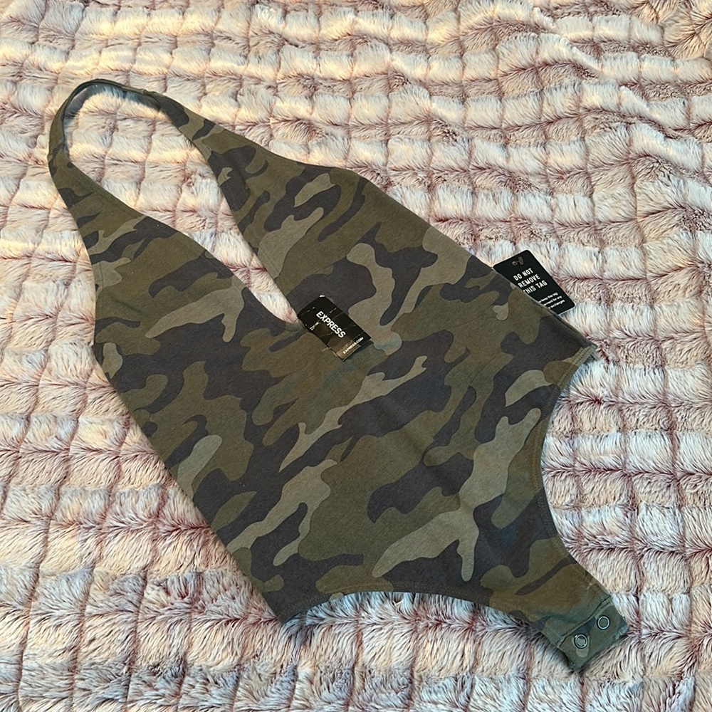 NWT Express camo knit bodysuit